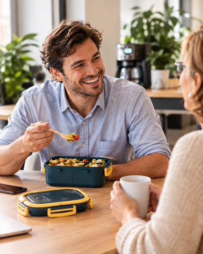 Lunchbox bento 1200 ml à 3 compartiments avec couverts – Ma lunchbox